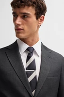 Slim-fit suit striped wool