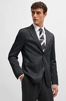 Slim-fit suit striped wool