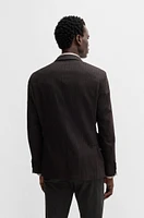 Slim-fit jacket checked wool