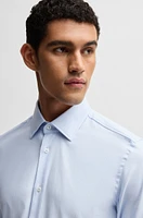 Slim-fit shirt structured stretch cotton