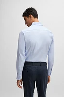 Slim-fit shirt structured stretch cotton