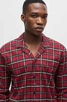 Stretch-cotton regular-fit pajamas with festive check