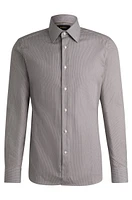 Slim-fit shirt patterned cotton