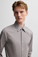 Slim-fit shirt patterned cotton