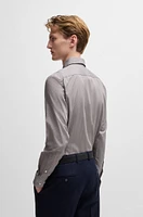 Slim-fit shirt patterned cotton