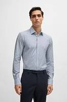 Slim-fit shirt printed performance-stretch fabric