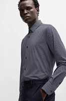 Slim-fit shirt printed performance-stretch jersey