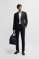 Slim-fit shirt printed performance-stretch fabric