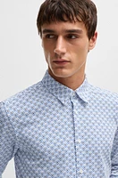 Slim-fit shirt printed jersey