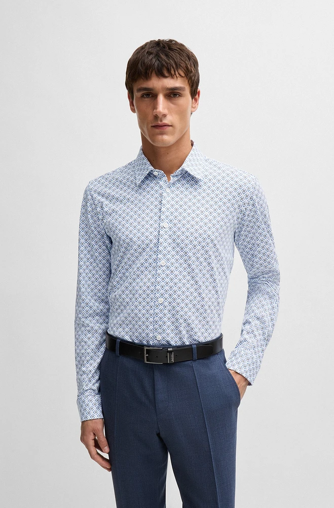 Slim-fit shirt printed jersey