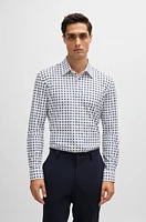 Slim-fit shirt printed performance-stretch jersey