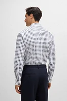 Slim-fit shirt printed performance-stretch jersey