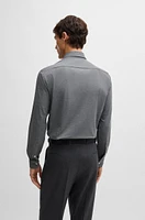 Slim-fit shirt melange performance-stretch jersey