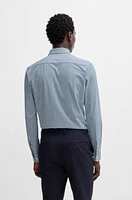 Slim-fit shirt printed performance-stretch fabric