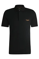 BOSS x ASTON MARTIN polo shirt silk-cotton jacquard