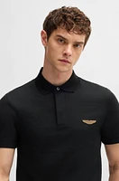 BOSS x ASTON MARTIN polo shirt silk-cotton jacquard