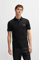 BOSS x ASTON MARTIN polo shirt silk-cotton jacquard