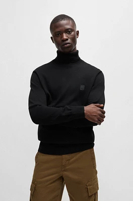 Rollneck regular-fit sweater cotton and cashmere