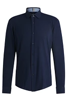 Slim-fit shirt stretch-cotton jersey