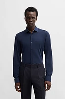 Slim-fit shirt stretch-cotton jersey