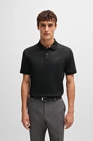 Mercerized-cotton polo shirt with Double B monogram