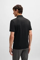 Mercerized-cotton polo shirt with Double B monogram