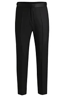 Relaxed-fit tuxedo trousers wool with silk trims