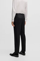 Relaxed-fit tuxedo trousers wool with silk trims