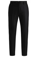 Slim-fit trousers melange wool