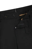 Slim-fit trousers melange wool