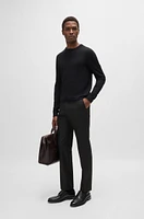 Slim-fit trousers melange wool