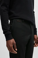 Slim-fit trousers melange wool