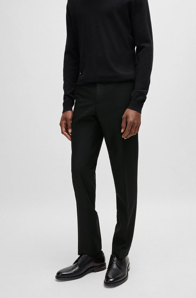 Slim-fit trousers melange wool