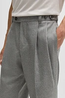 Relaxed-fit trousers micro-patterned wool