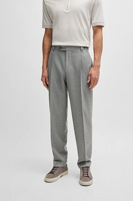 Relaxed-fit trousers micro-patterned wool