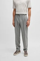 Relaxed-fit trousers micro-patterned wool