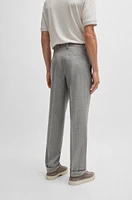 Relaxed-fit trousers micro-patterned wool