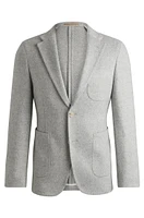 Slim-fit jacket micro-patterned stretch jersey