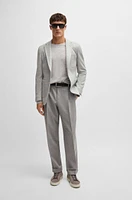 Slim-fit jacket micro-patterned stretch jersey