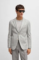 Slim-fit jacket micro-patterned stretch jersey