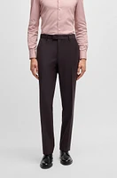 Regular-fit suit micro-patterned stretch wool