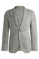 Slim-fit jacket a herringbone alpaca blend