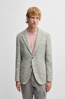 Slim-fit jacket a herringbone alpaca blend