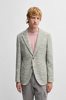 Slim-fit jacket a herringbone alpaca blend