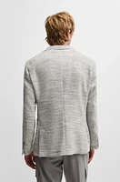 Slim-fit jacket a herringbone alpaca blend