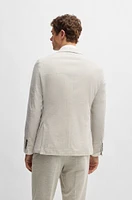 Slim-fit jacket cotton-cashmere corduroy