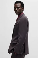 Slim-fit suit wool and silk