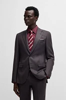 Slim-fit suit wool and silk