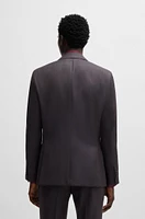 Slim-fit suit wool and silk