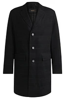 Slim-fit coat checked wool and cashmere